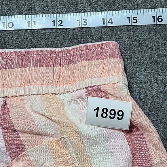 Gap Womens Shorts Small Linen Multicolor Stretch Stripe Beach Party Boho‎ - Picture 7 of 7